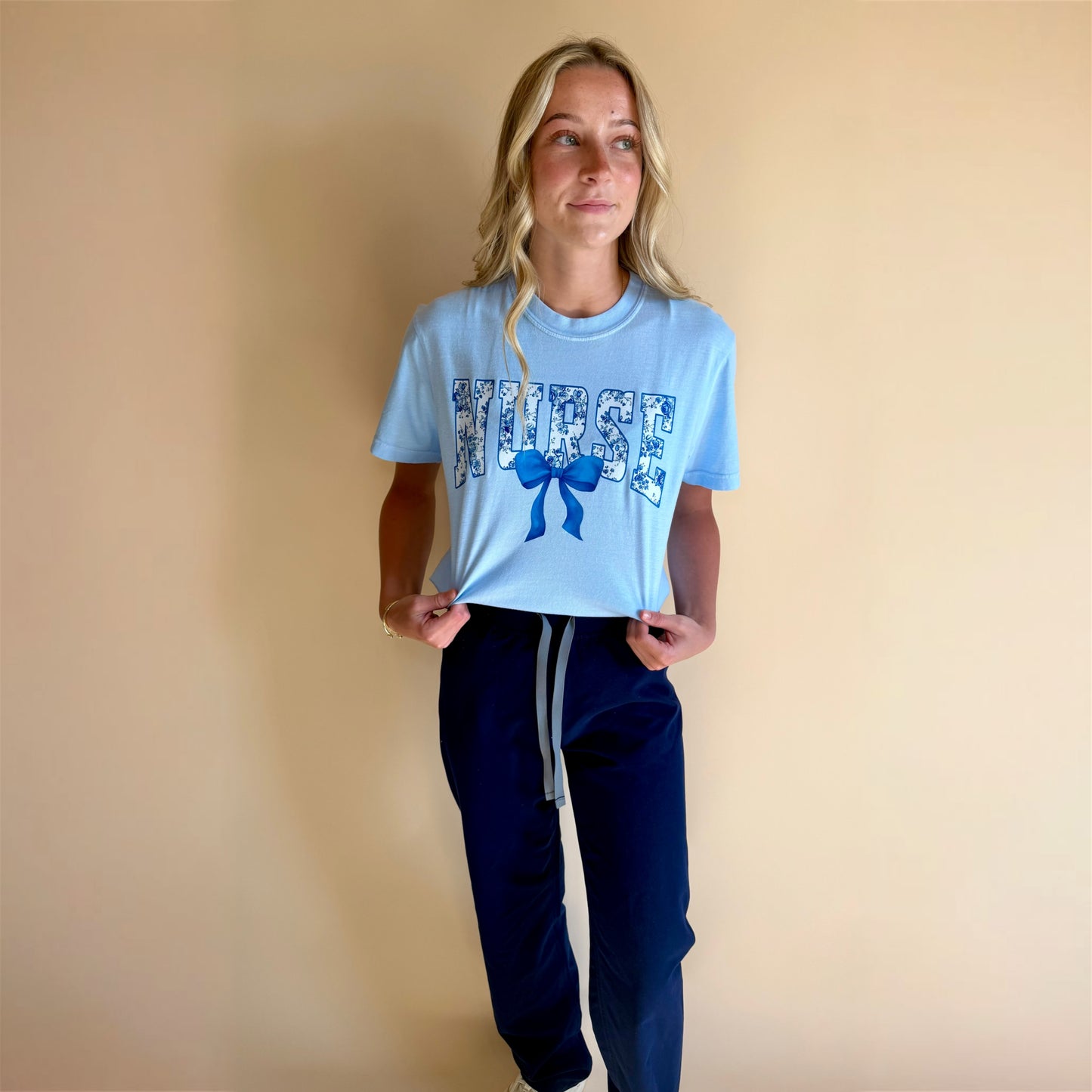 Blue Hydrangea Nurse Tee