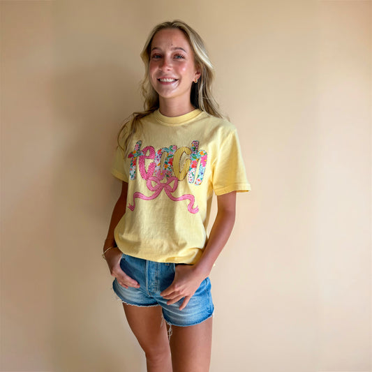 Floral Teach Tee
