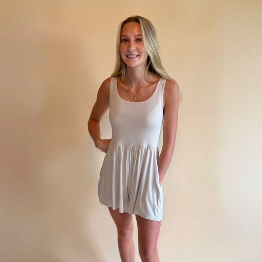 Vanilla Sky Double Layered Romper