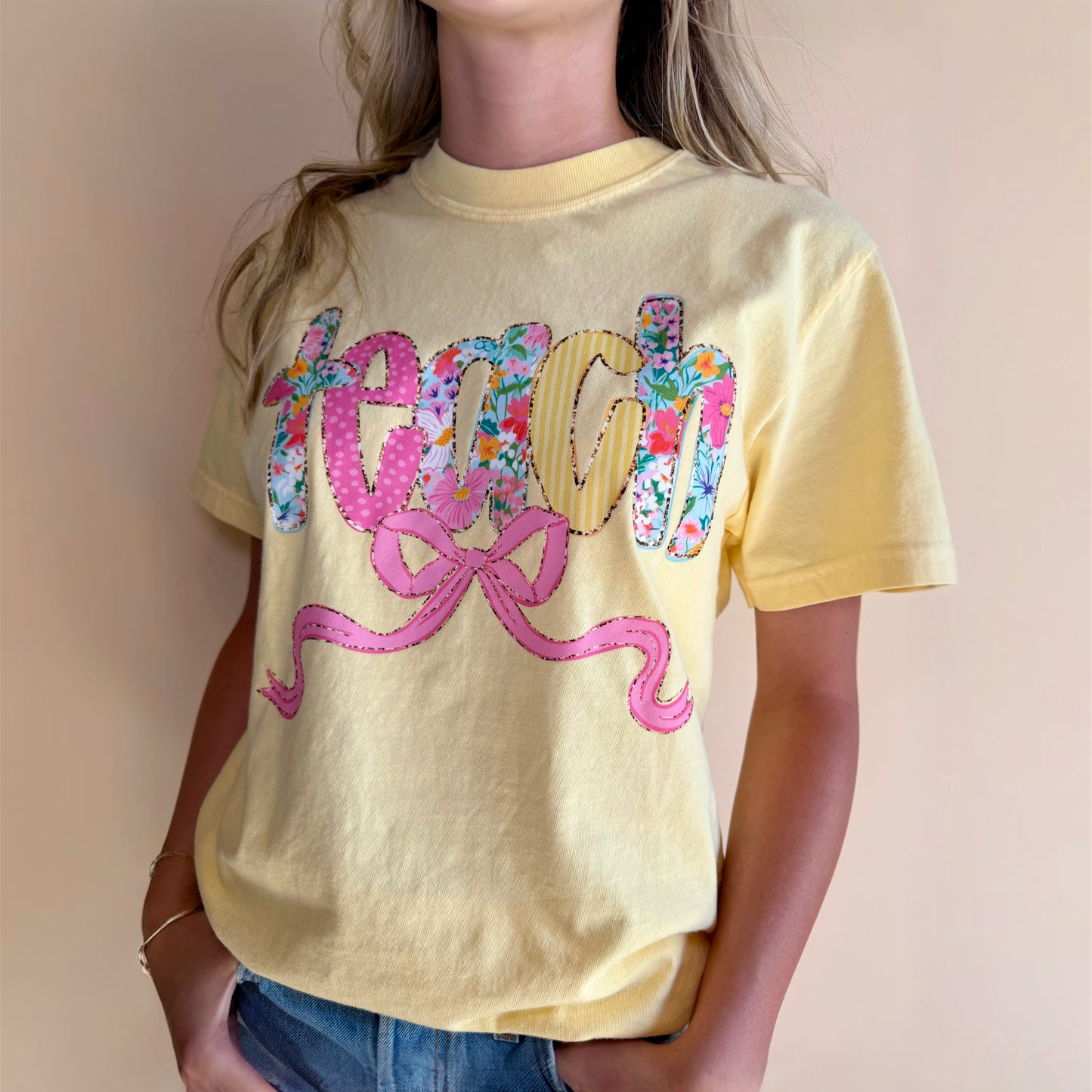 Floral Teach Tee
