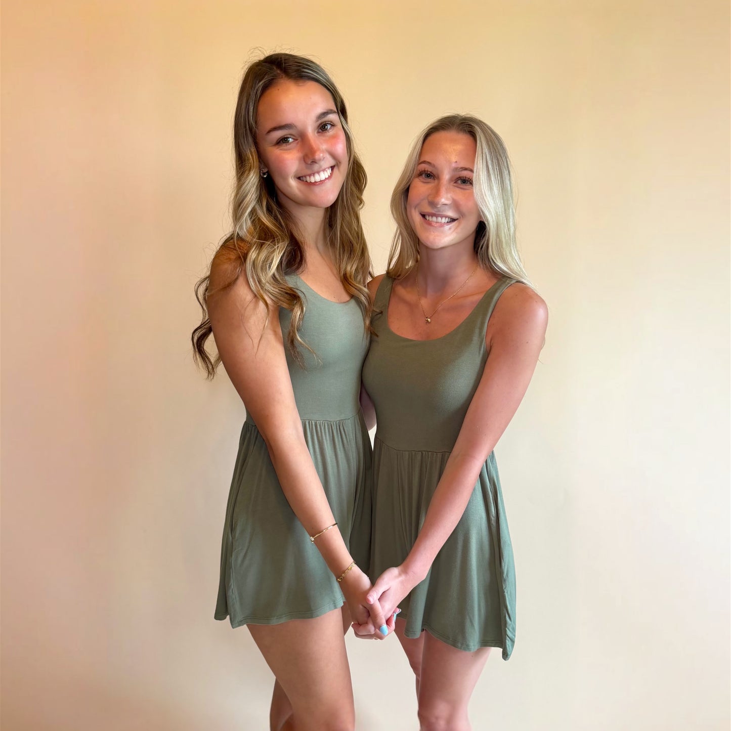 Olive You Double Layered Romper